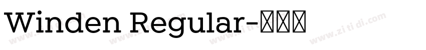 Winden Regular字体转换